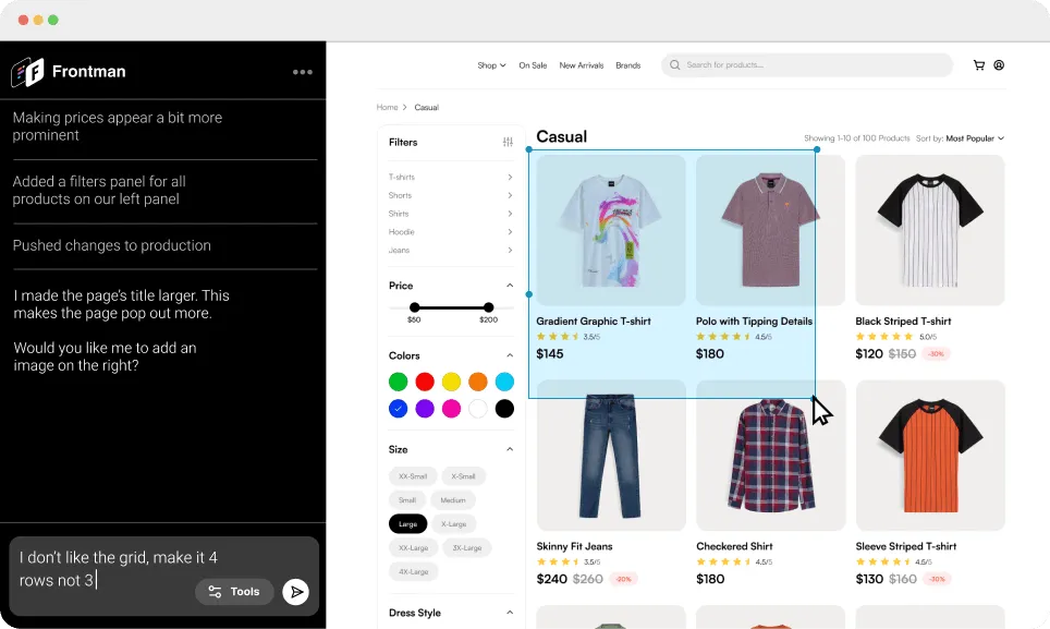 Frontman - AI Frontend Editing